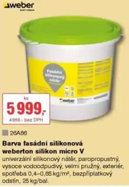 DEK Barva fasádní silikonová weberton silikon micro V nabídka