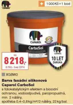 DEK Barva fasádní silikonová Caparol CarboSol nabídka