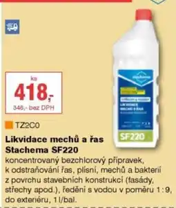 DEK Stachema likvidace mechů a řas SF220 nabídka