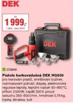 DEK DEK pistole horkovzdušná HG650 nabídka