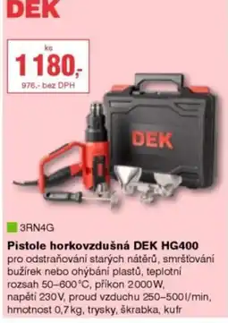 DEK DEK pistole horkovzdušná HG400 nabídka