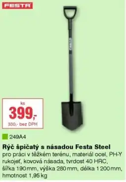 DEK Rýč špičatý s násadou Festa Steel nabídka