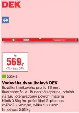 DEK DEK vodováha dvoulibelová nabídka