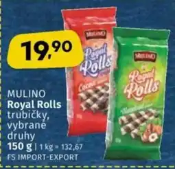 Coop Mulino royal rolls trubičky, vybrané druhy nabídka