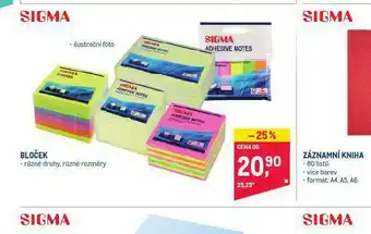 Makro Sigma bloček nabídka