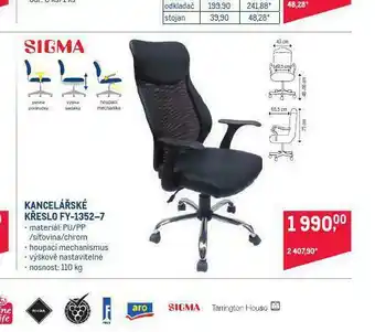Makro Kancelářské křeslo sigma nabídka