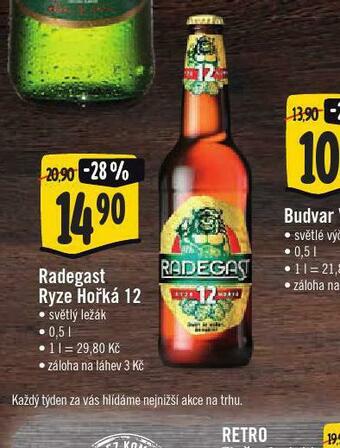 Jip Pivo radegast ryze hořká 12 nabídka