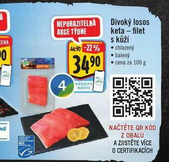Jip Divoký losos keta - filet s kůží nabídka
