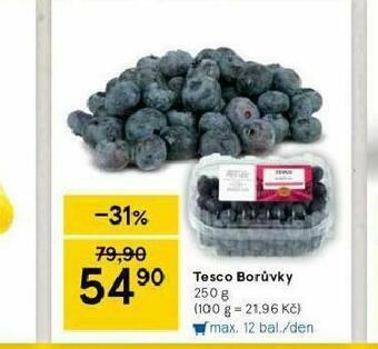 Tesco Borůvky nabídka