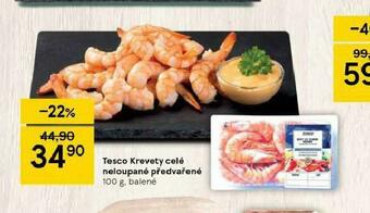 Tesco Krevety celé neloupané předvařené nabídka