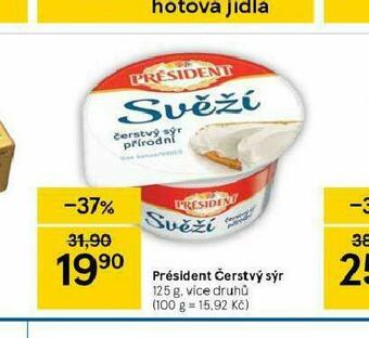 Tesco Président čerstvý sýr nabídka