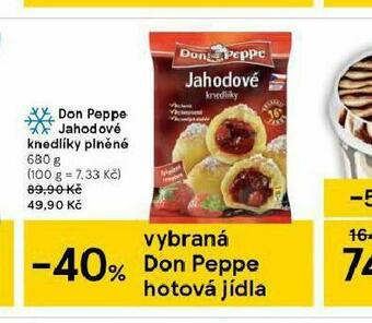 Tesco Don peppe jahodové knedlíky plněné nabídka