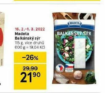 Tesco Nadeta balkánský sýr nabídka