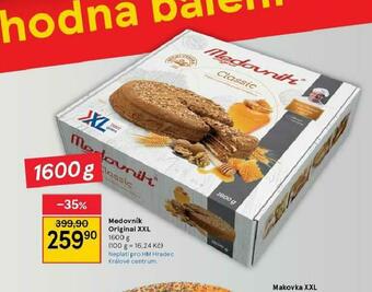 Tesco Medovník original xxl nabídka