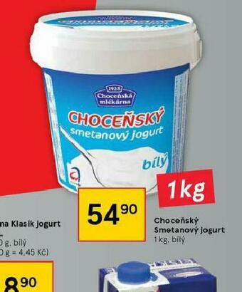Tesco Choceňský smetanový jogurt nabídka