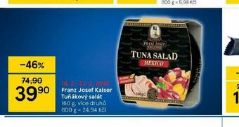 Tesco Franz josef kaiser tuňákový salát nabídka