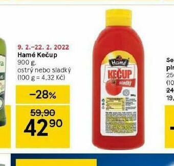 Tesco Hamé kečup nabídka