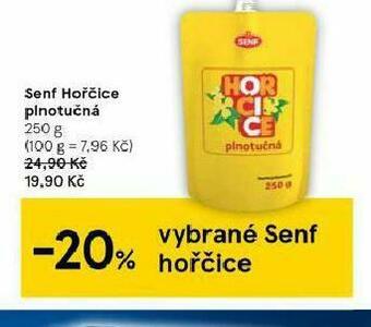 Tesco Senf hořčice plnotučná nabídka