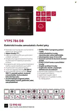 Möbelix Elektrická trouba samostatná s funkcí páry VTPS 786 DB nabídka