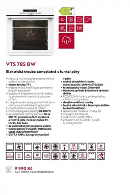 Möbelix Elektrická trouba samostatná s funkcí páry VTS 785 BW nabídka