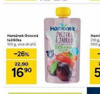 Tesco Hamánek ovocná taštička nabídka