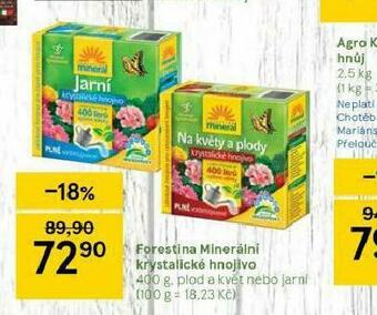Tesco Forestina minerální krystalické hnojivo nabídka