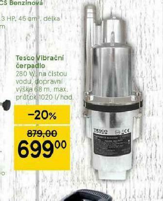 Tesco Vibrační čerpadlo nabídka
