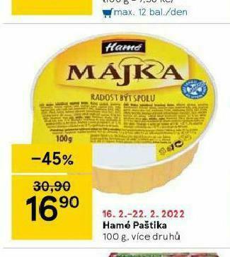 Tesco Hamé paštika nabídka