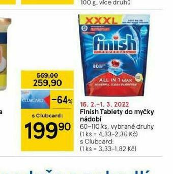 Tesco Finish tablety do myčky nabídka
