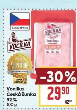 Billa Vocilka Česká šunka 92% nabídka