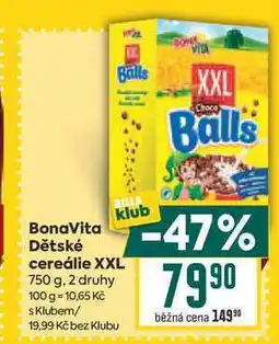 Billa BonaVita Dětské cereálie XXL nabídka