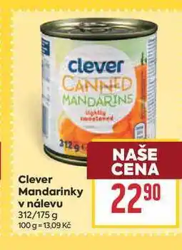 Billa Clever Mandarinky v nálevu 312/175 g nabídka