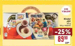 Billa Kinder JOY nabídka