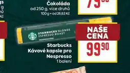 Billa Starbucks Κάvové kapsle pro Nespresso 1 balení nabídka