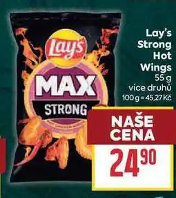 Billa Lay's Strong Hot Wings nabídka