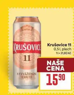 Billa Krušovice 11 0,51, plech nabídka