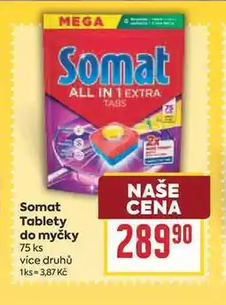 Billa Somat Tablety do myčky 75 ks nabídka