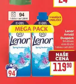 Billa Lenor Aviváž Duopack 94 dávek nabídka