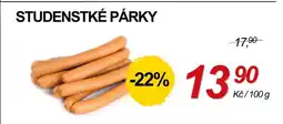 ZEMAN Studentské párky nabídka