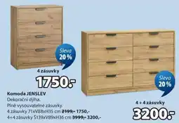 JYSK Komoda JENSLEV (4 zásuvky) nabídka