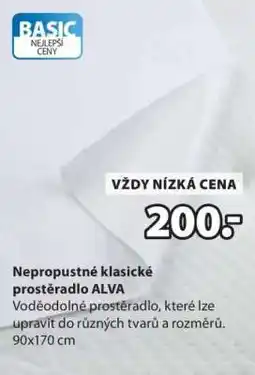 JYSK Nepropustné klasické prostěradlo ALVA nabídka