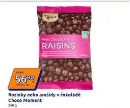 Action Rozinky nebo arašídy v čokoládě Choco Moment nabídka