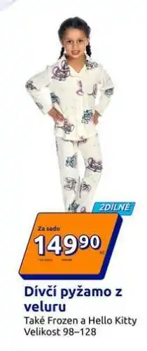 Action Dívčí pyžamo z veluru nabídka