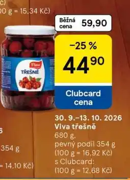 Tesco Viva třešně nabídka
