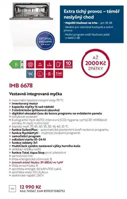 Möbelix Imb vestavná integrovaná myčka nabídka