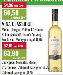 Ratio VÍNA CLASSIQUE, 0,751 nabídka