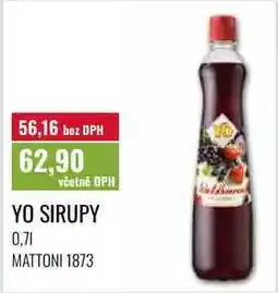 Ratio YO SIRUPY, 0,71 nabídka