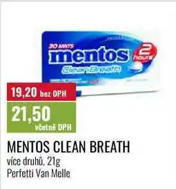 Ratio MENTOS CLEAN BREATH, více druhů nabídka