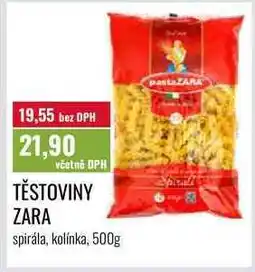 Ratio TĚSTOVINY ZARA, spirála, kolínka nabídka