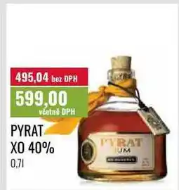 Ratio PYRAT XO 40%, 0,71 nabídka